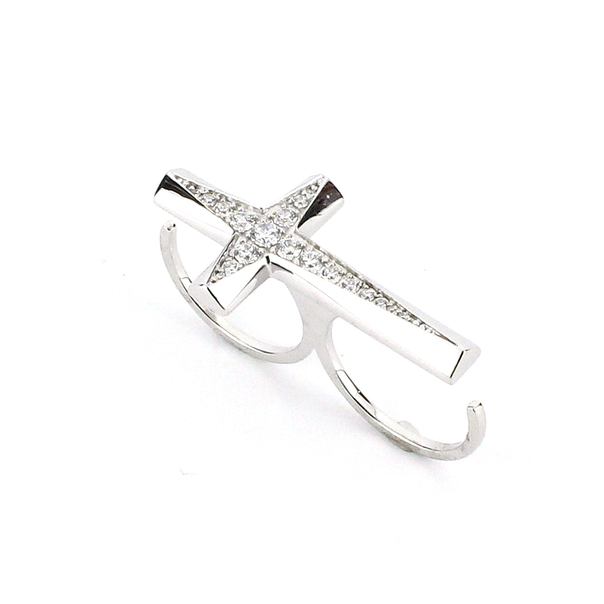 CROSS EDGE DOUBLE RING